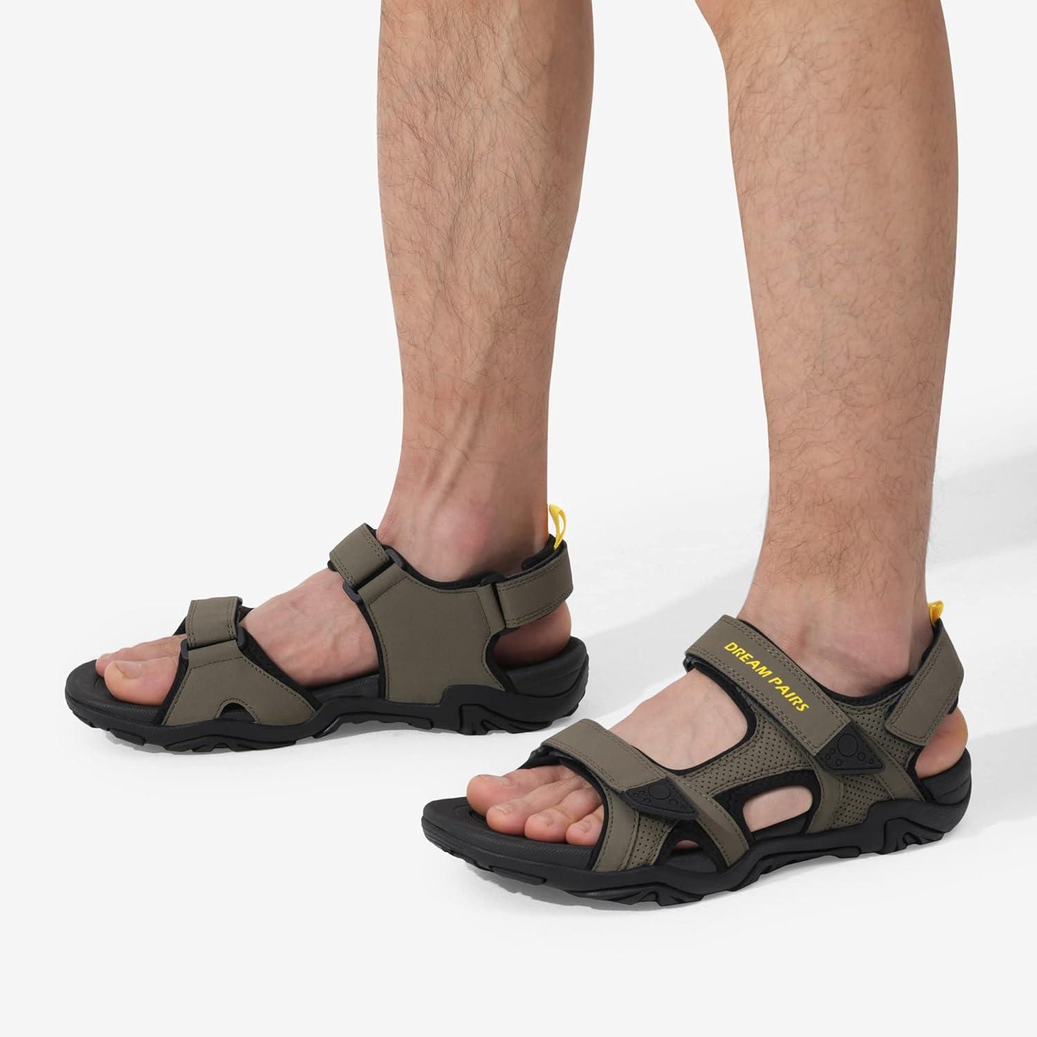 imageDREAM PAIRS Mens Sandals Hiking Water Beach Sport Outdoor Athletic Arch Support Summer SandalsGreen