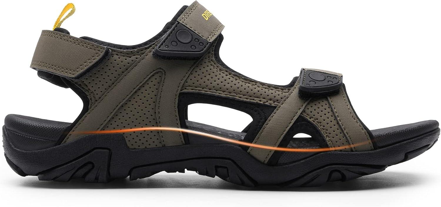 imageDREAM PAIRS Mens Sandals Hiking Water Beach Sport Outdoor Athletic Arch Support Summer SandalsGreen