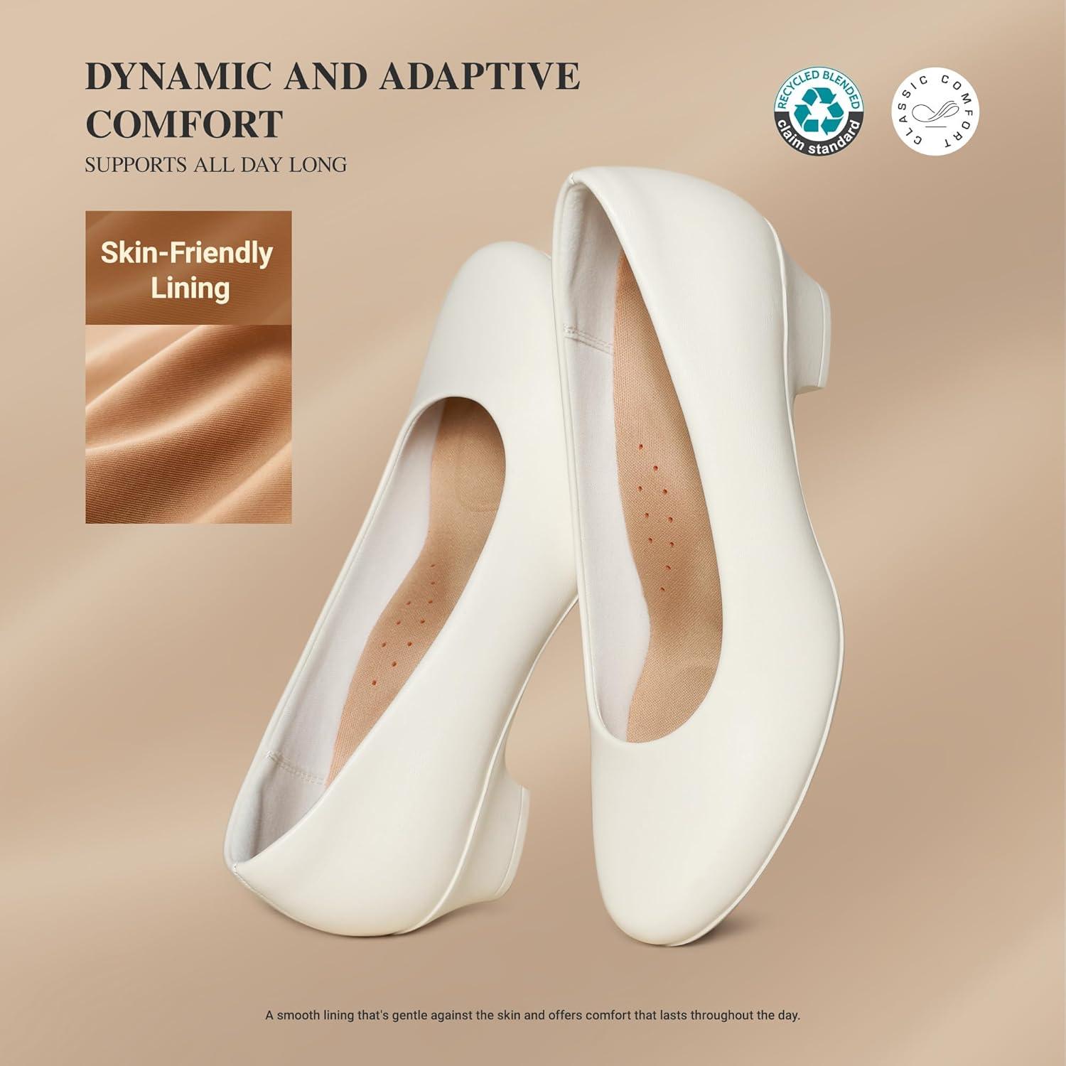 imageDREAM PAIRS Womens Chunky Closed Toe Dress Low Block Heels Comfortable Slip On Work Pumps Wedding Casual ShoesWhite