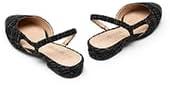 imageDREAM PAIRS Womens Slingback Flats Square Toe Ballet Dressy Flats Low Heel Dress Shoes for Business Casual Work Office Wedding PartyBlackfabric