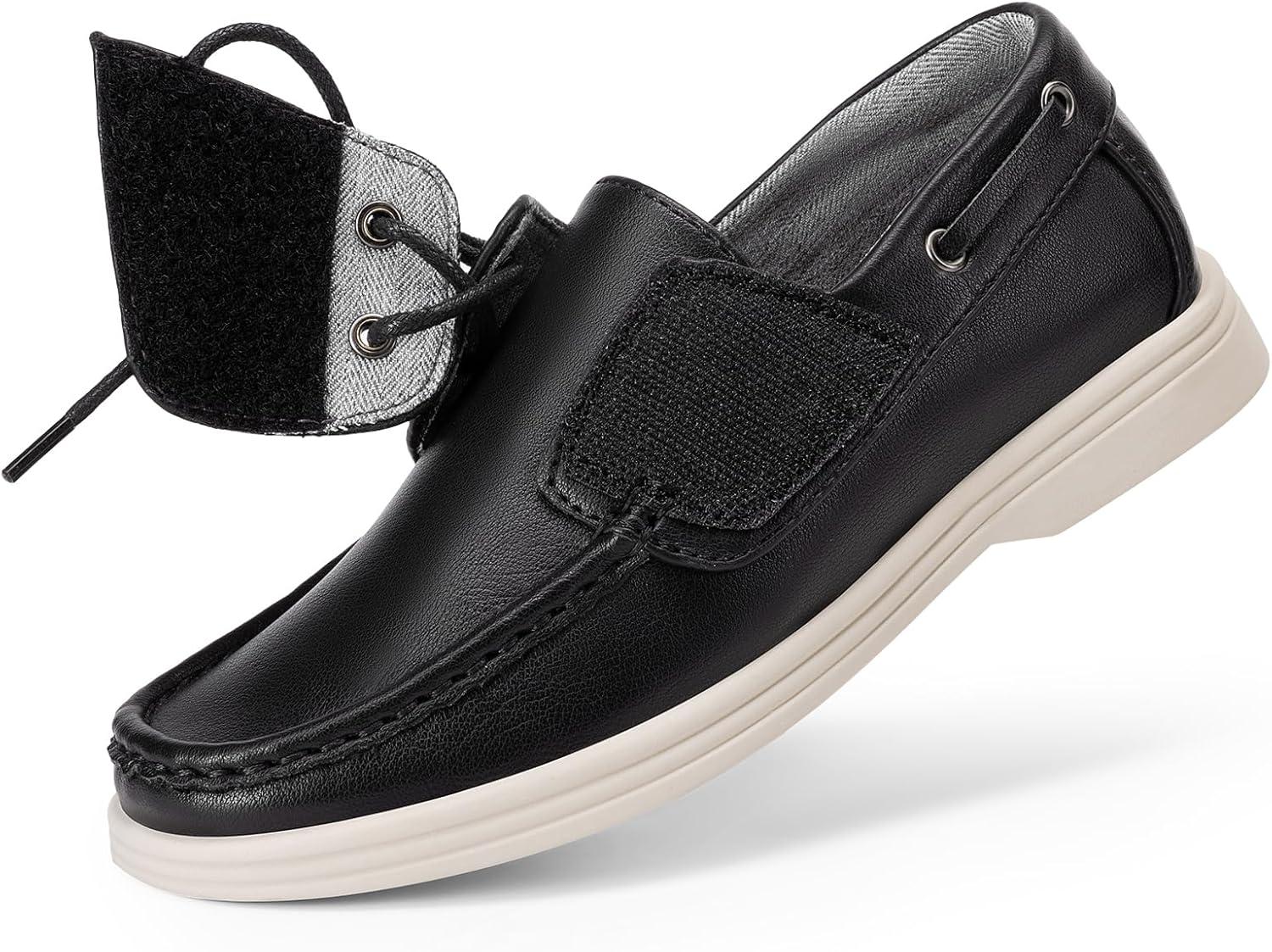 imageDREAM PAIRS Boys Dress Shoes Boat Shoes Slip on Loafers Casual School Shoes ToddlerLittle KidBig KidBlack