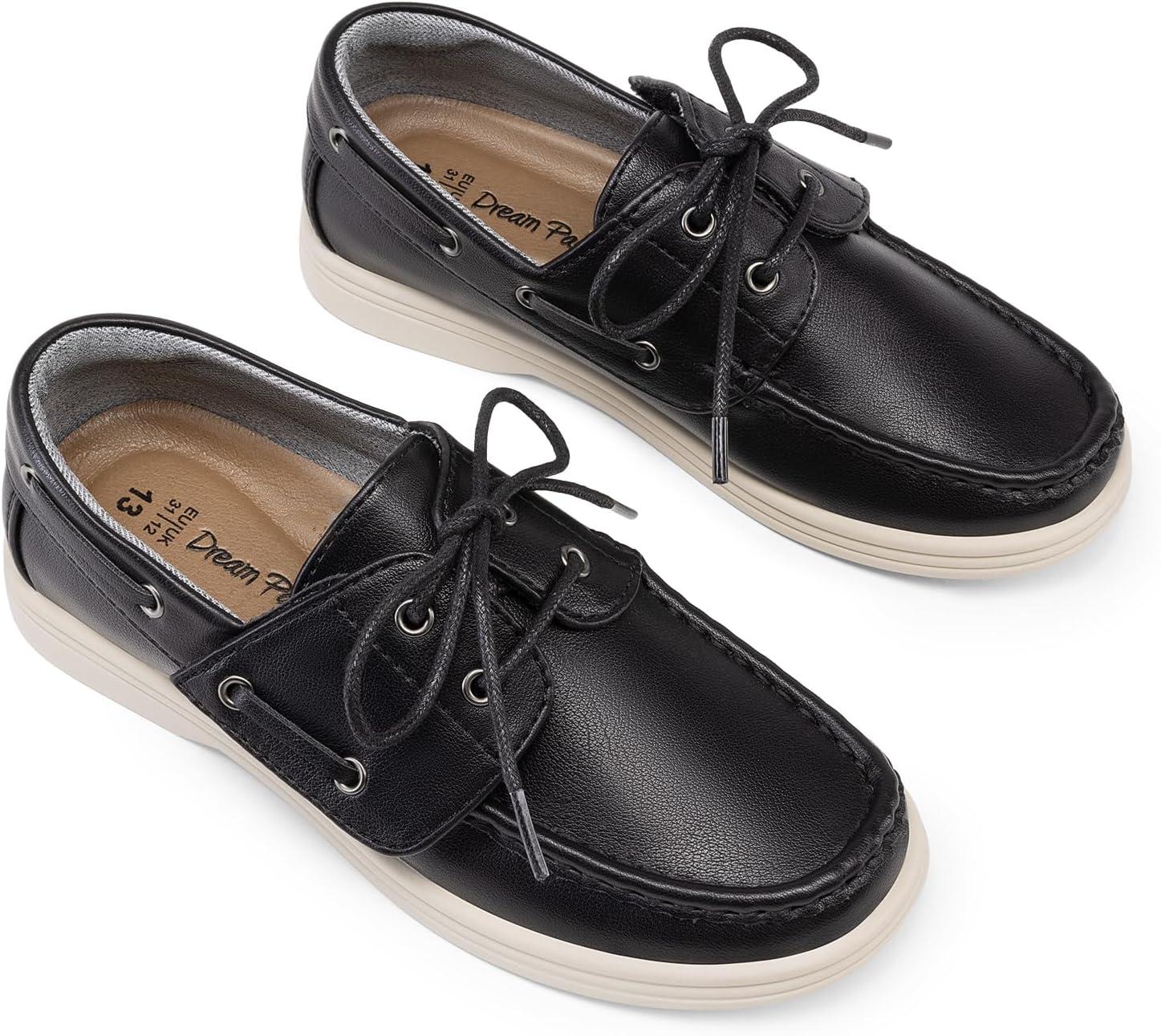 imageDREAM PAIRS Boys Dress Shoes Boat Shoes Slip on Loafers Casual School Shoes ToddlerLittle KidBig KidBlack