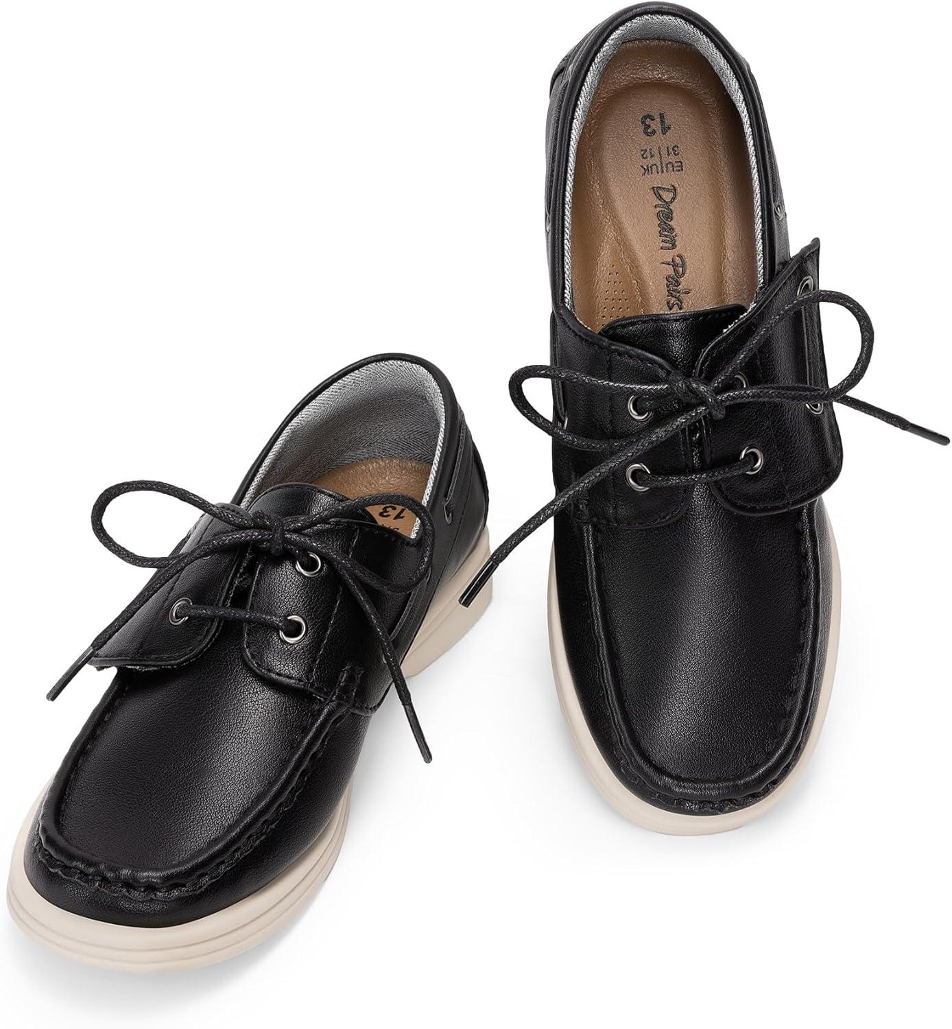 imageDREAM PAIRS Boys Dress Shoes Boat Shoes Slip on Loafers Casual School Shoes ToddlerLittle KidBig KidBlack