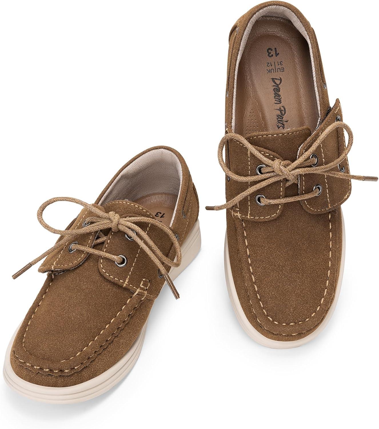 imageDREAM PAIRS Boys Dress Shoes Boat Shoes Slip on Loafers Casual School Shoes ToddlerLittle KidBig KidCamel
