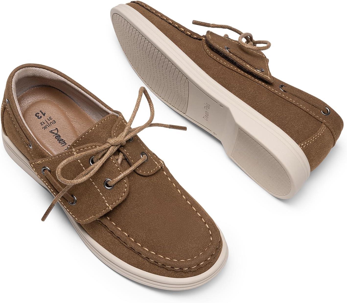 imageDREAM PAIRS Boys Dress Shoes Boat Shoes Slip on Loafers Casual School Shoes ToddlerLittle KidBig KidCamel