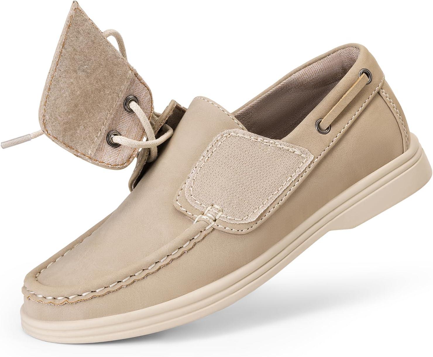 imageDREAM PAIRS Boys Dress Shoes Boat Shoes Slip on Loafers Casual School Shoes ToddlerLittle KidBig KidKhaki