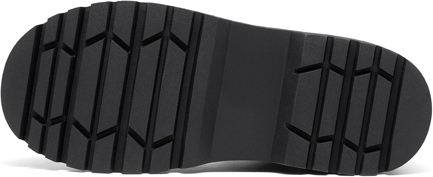 imageDREAM PAIRS Boys Girls Ankle Boots Laceup with Buckle Strap Combat boot for ToddlerLittle KidBig KidsAll Black