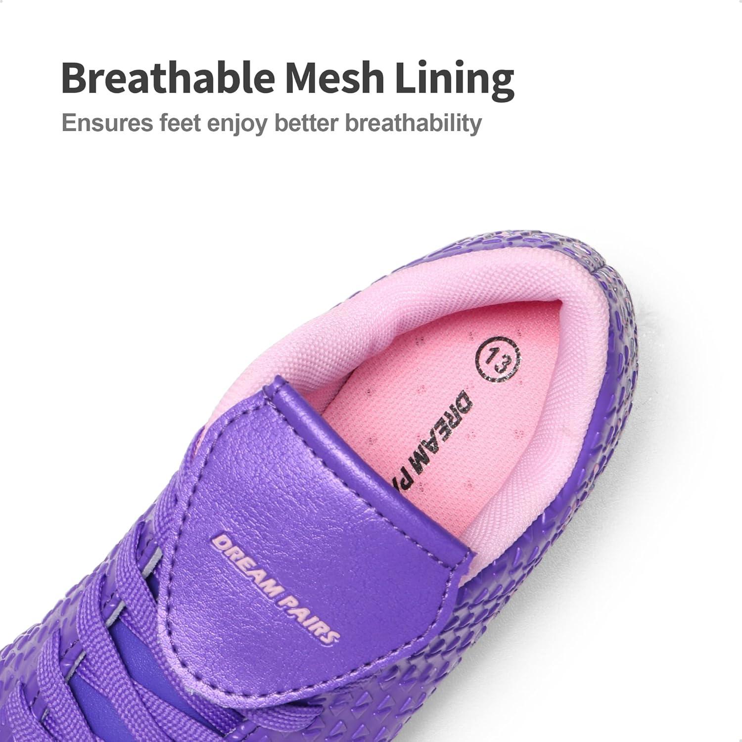 imageDREAM PAIRS Boys Girls Outdoor Soccer Cleats Firm Ground Football Shoes for LittleBig KidLightPurplePink