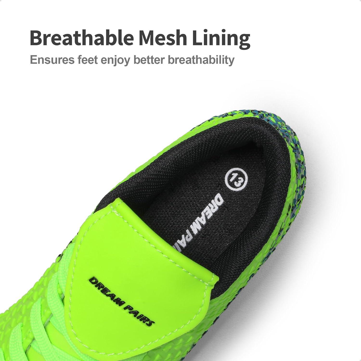 imageDREAM PAIRS Boys Girls Outdoor Soccer Cleats Firm Ground Football Shoes for LittleBig KidNeonGreenBlack