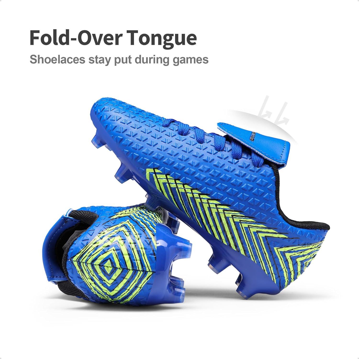 imageDREAM PAIRS Boys Girls Outdoor Soccer Cleats Firm Ground Football Shoes for LittleBig KidRoyalBlueBlack