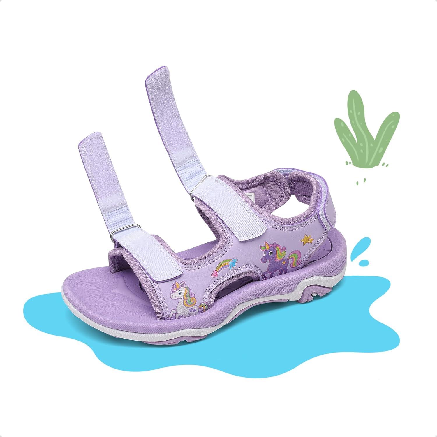 imageDREAM PAIRS Boys Girls Sandals Summer Outdoor Athletic Kids Sport Water Shoes for ToddlerLittle KidPurple
