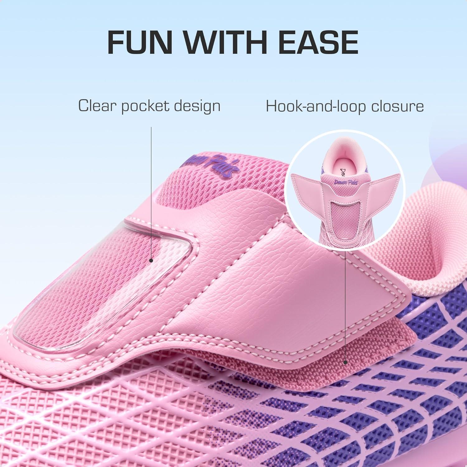 imageDREAM PAIRS Boys Girls Soccer Cleats Firm Ground Kids Youth Athletic Outdoor Football ShoesPinkPurple