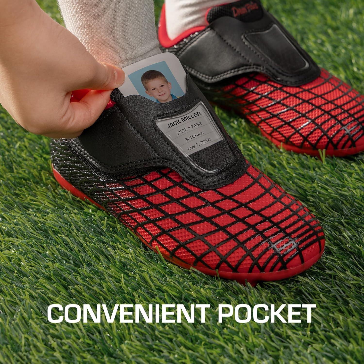 imageDREAM PAIRS Boys Girls Soccer Cleats Firm Ground Kids Youth Athletic Outdoor Football ShoesRedBlack