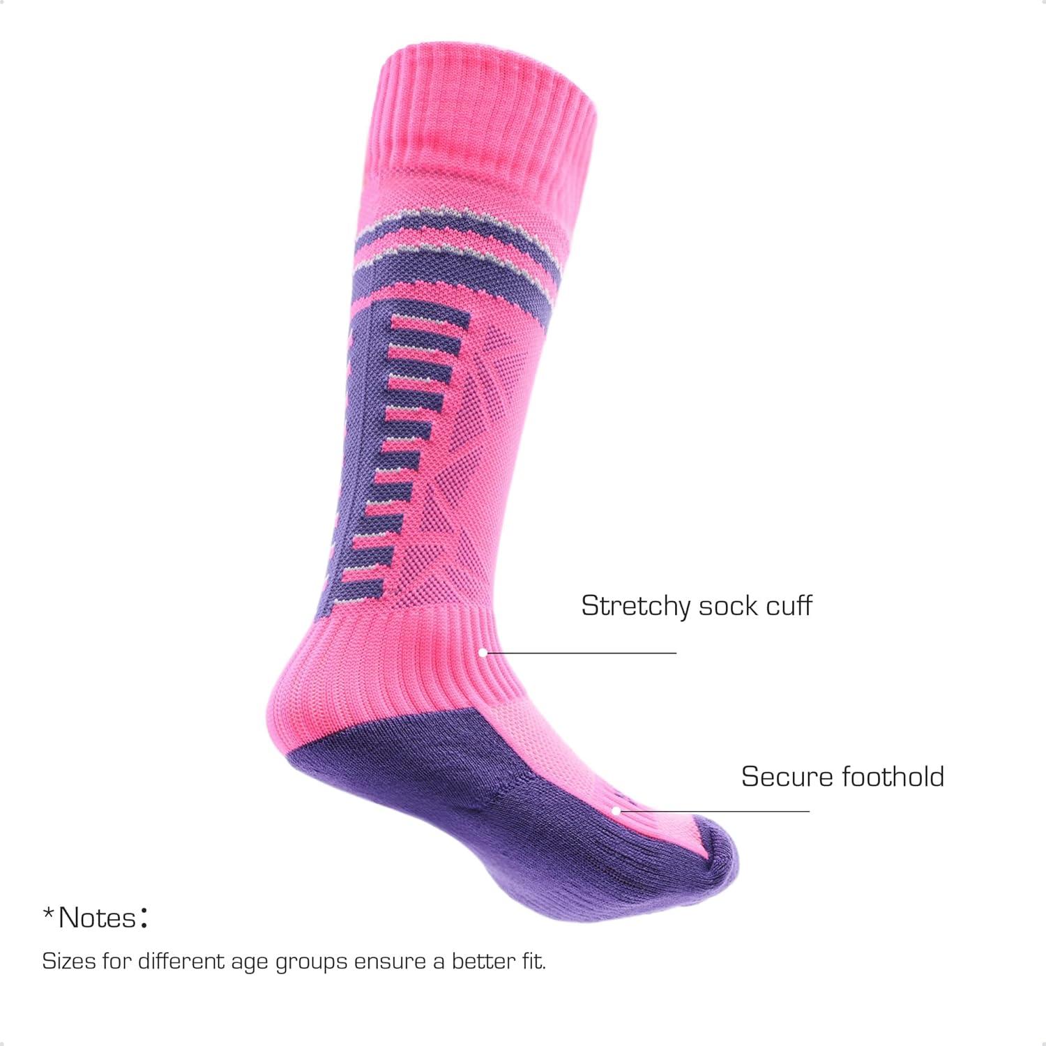 imageDREAM PAIRS Boys Girls Soccer Cleats Kids Firm Ground Football Shoes for LittleBig Kid with Soccer SocksHot PinkRoyal Blue