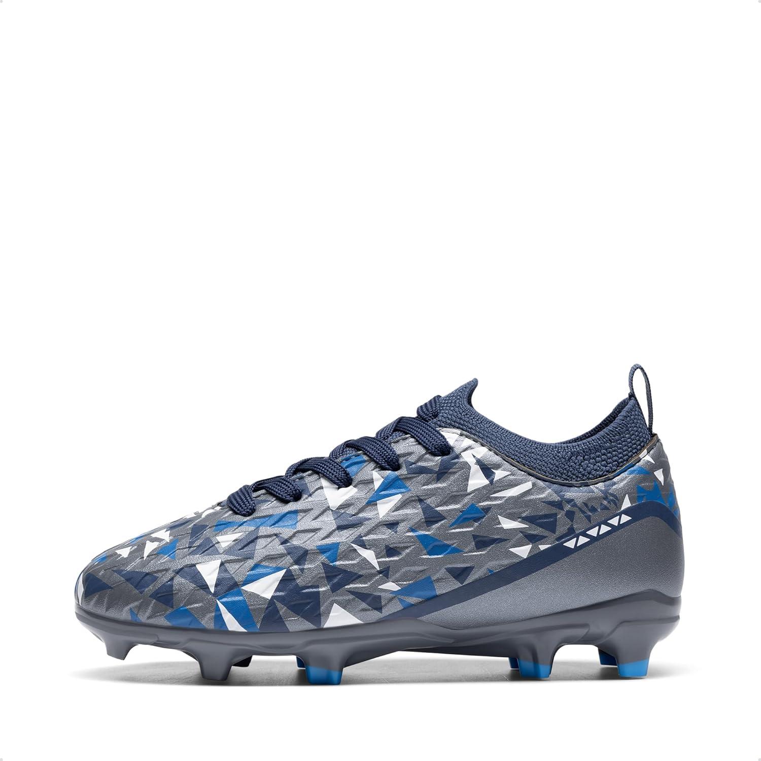 imageDREAM PAIRS Kids HighSpeed Soccer Cleats with TPU AntiTwist Plate Firm Ground Outdoor Athletic Sport Football ShoesDark GreyNavy