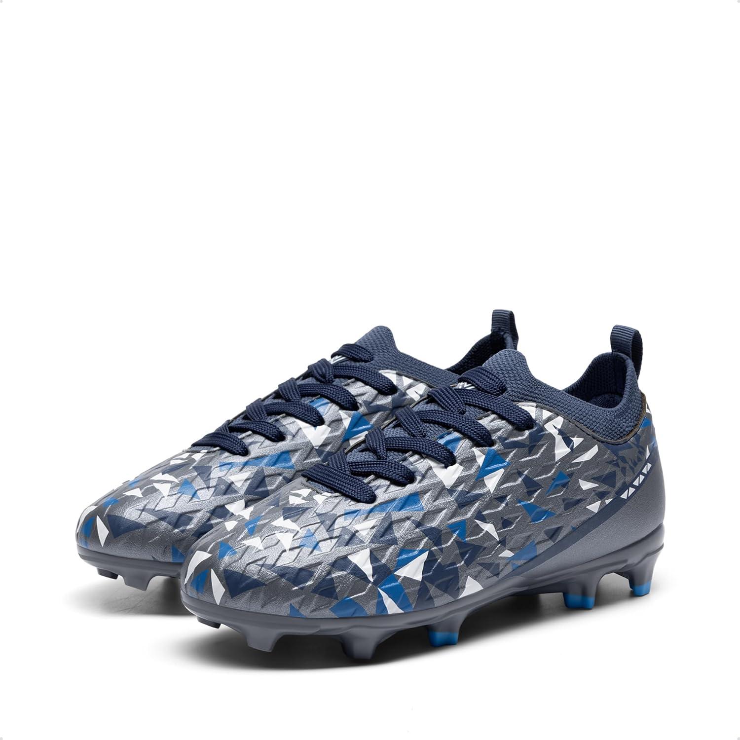 imageDREAM PAIRS Kids HighSpeed Soccer Cleats with TPU AntiTwist Plate Firm Ground Outdoor Athletic Sport Football ShoesDark GreyNavy