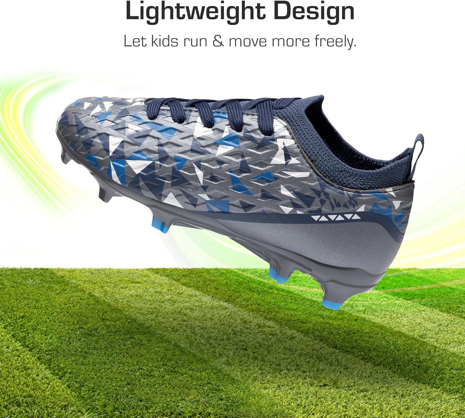 imageDREAM PAIRS Kids HighSpeed Soccer Cleats with TPU AntiTwist Plate Firm Ground Outdoor Athletic Sport Football ShoesDark GreyNavy