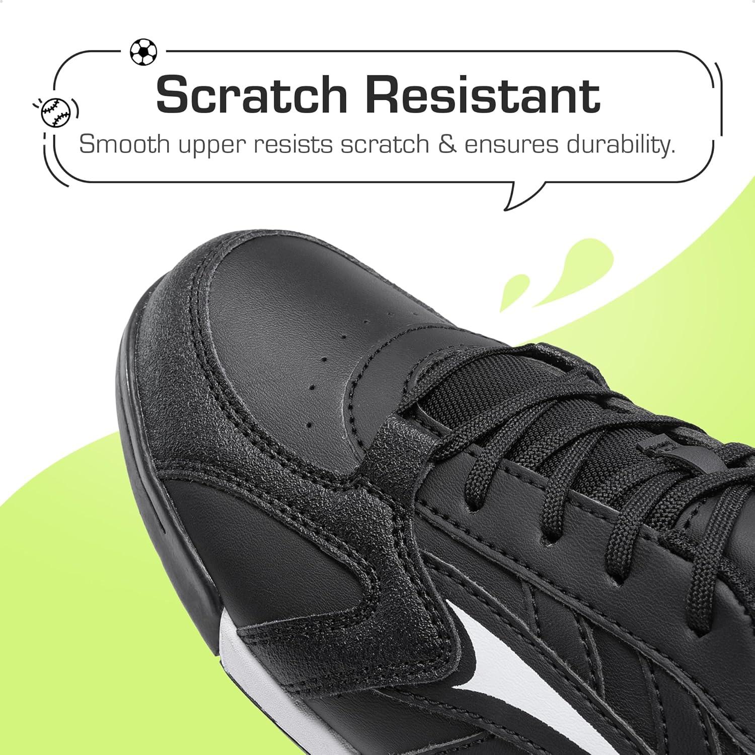 imageDREAM PAIRS Kids Soccer CleatsBlackWhite