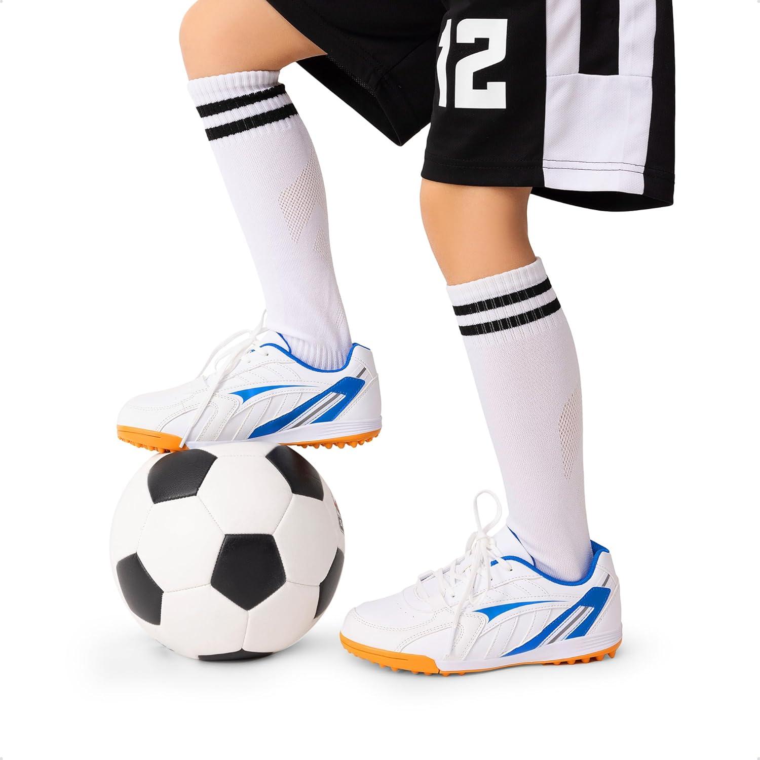imageDREAM PAIRS Kids Soccer CleatsWhiteBlue