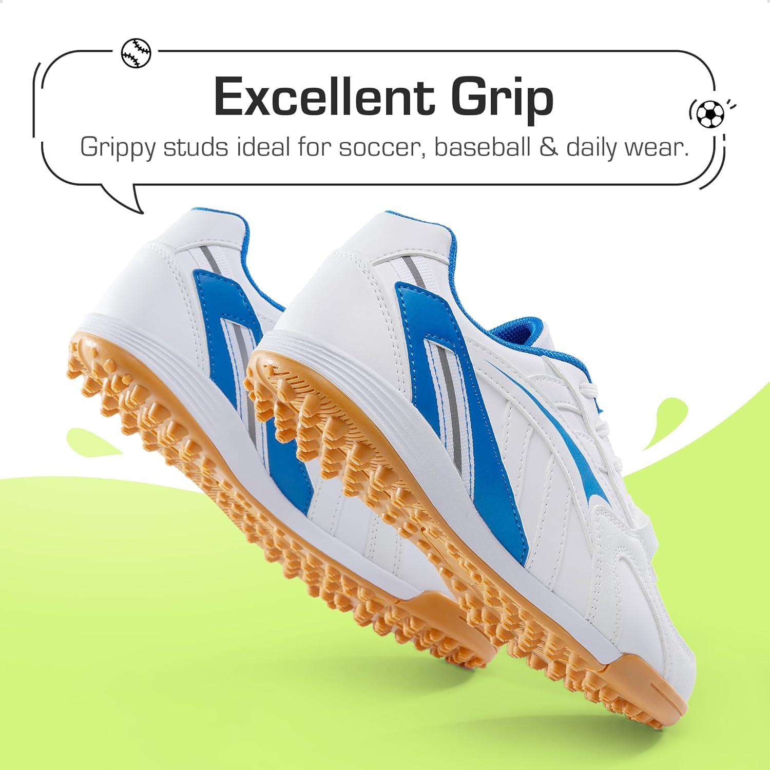 imageDREAM PAIRS Kids Soccer CleatsWhiteBlue