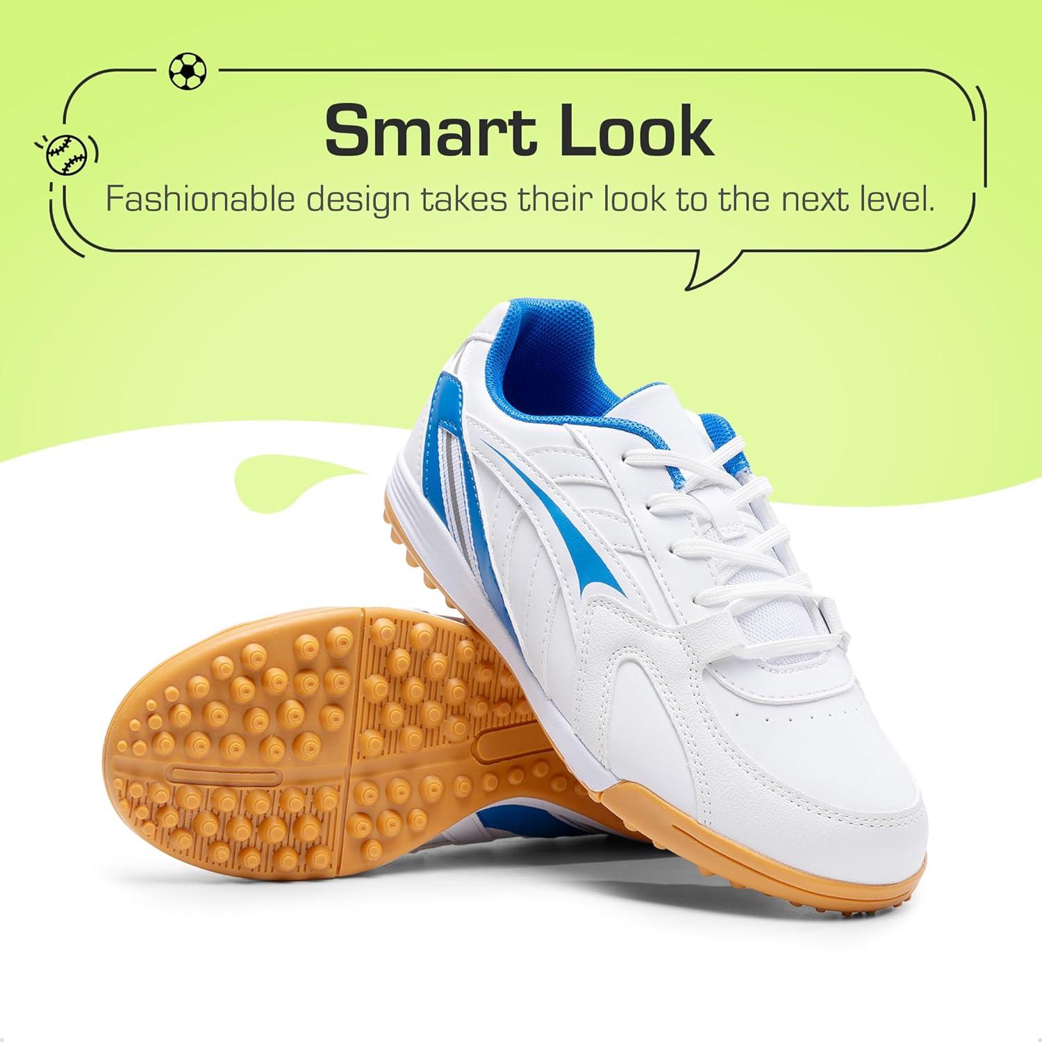 imageDREAM PAIRS Kids Soccer CleatsWhiteBlue