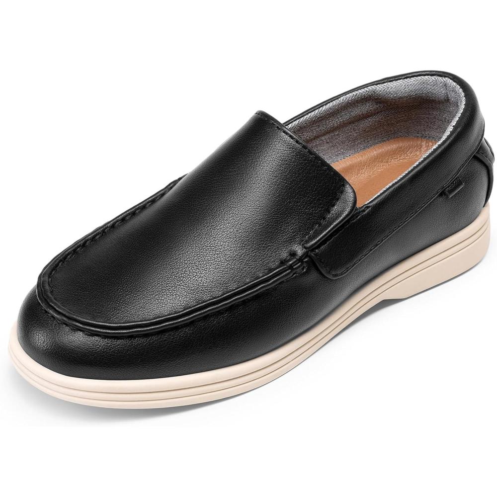 imageDREAM PAIRS Boys Dress Shoes SlipOn Loafers Casual Flat Shoes ToddlerLittle KidBig KidBlack