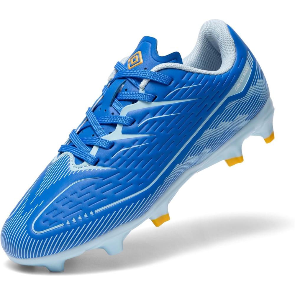 imageDREAM PAIRS Kids Multi Ground Soccer Cleats with HighSpeed AntiTwist TPU Plate Athletic Football Shoes for LittleBig KidsBlue