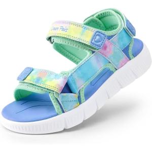 DREAM PAIRS Boys Girls Sandals Kids Athletic Summer Water Open Toe Shoes for Little/Big Kid(Rainbow/Blue)