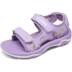 DREAM PAIRS Boys Girls Sandals Summer Outdoor Athletic Kids Sport Water Shoes for Toddler/Little Kid(Purple)