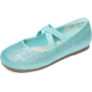 Dream Pairs Girls Ballerina Dress Shoes Mary Jane Flats(Blue)