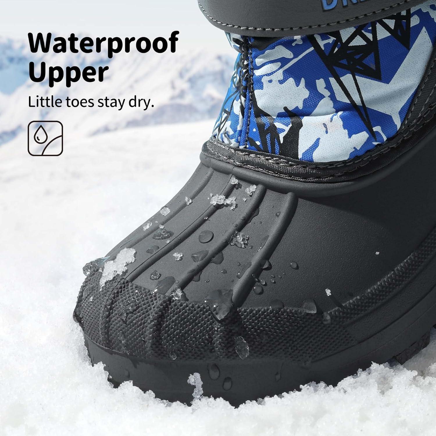 imageDREAM PAIRS Boys amp Girls Mid Calf WaterResistant Winter Snow Boots for ToddlerLittleBig KidNavy