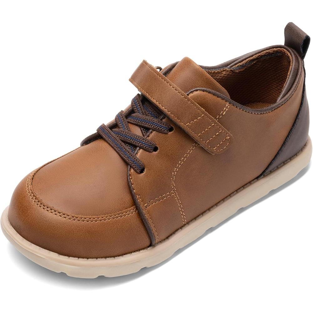 imageDREAM PAIRS Boys Dress Shoes Sneaker Casual Oxfords Formal School Uniform Shoes for Toddler Little KidBrown