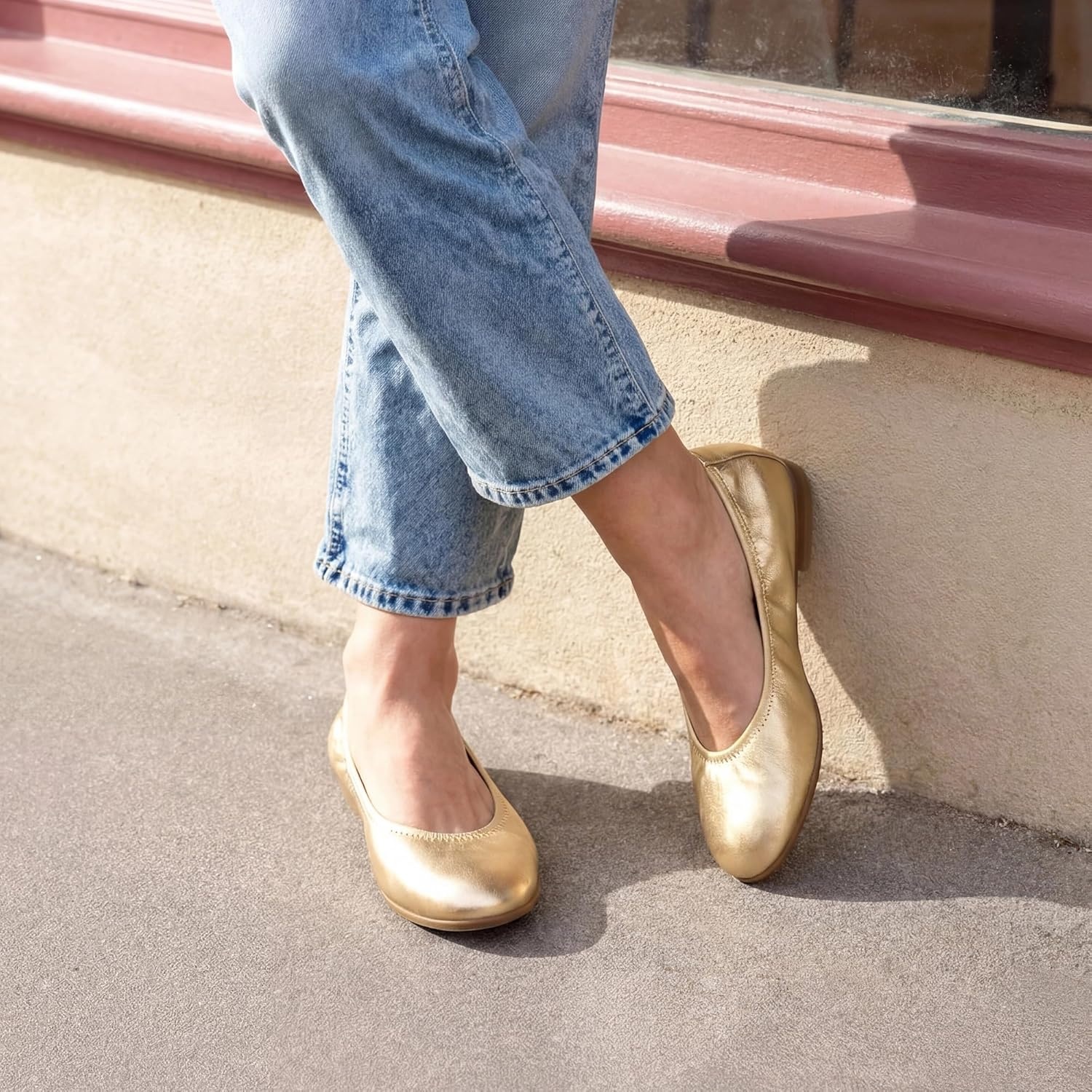 image:imageDREAM PAIRS Womens Ballet Flats Foldable Round Toe Dressy Comfortable Slip On Dress ShoesGold
