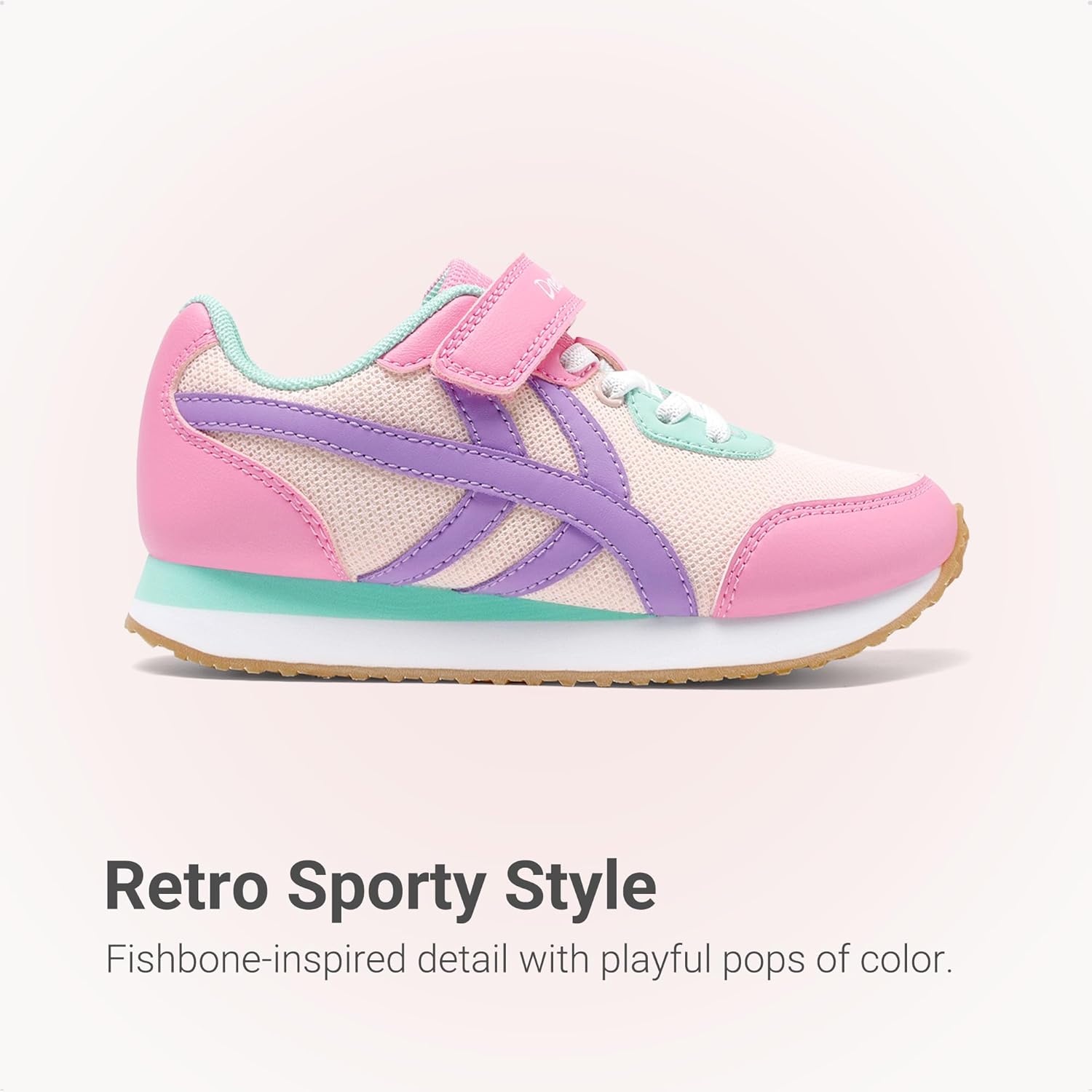 image:imageDREAM PAIRS Girls Sneakers Tennis Running Casual Footwear Breathable Lightweight Colorful Classic Walking Shoes for LittleBig KidNude Pink