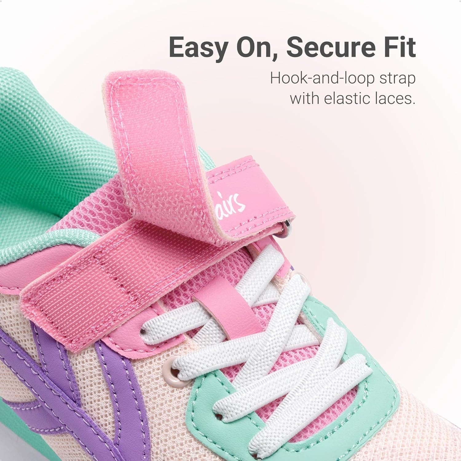 image:imageDREAM PAIRS Girls Sneakers Tennis Running Casual Footwear Breathable Lightweight Colorful Classic Walking Shoes for LittleBig KidNude Pink