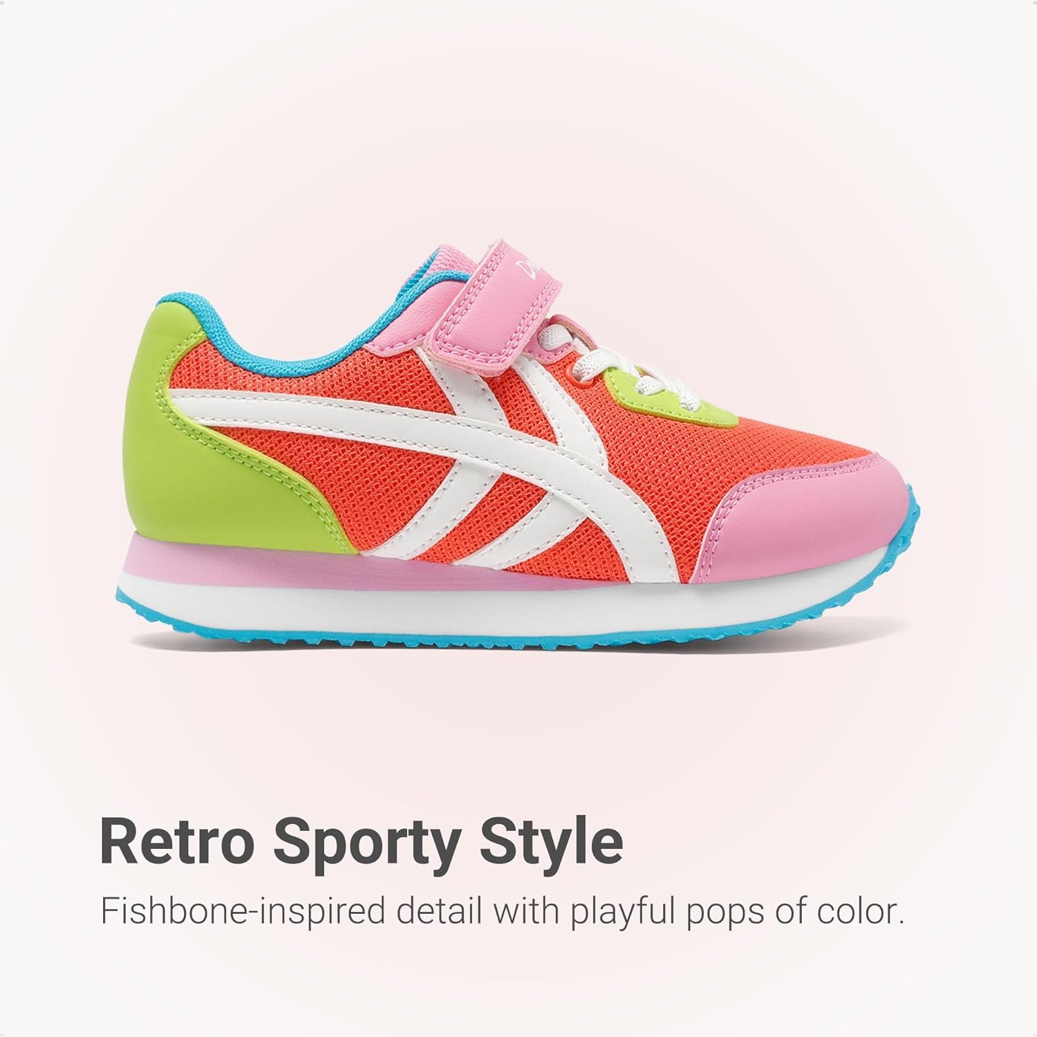 image:imageDREAM PAIRS Girls Sneakers Tennis Running Casual Footwear Breathable Lightweight Colorful Classic Walking Shoes for LittleBig KidOrange