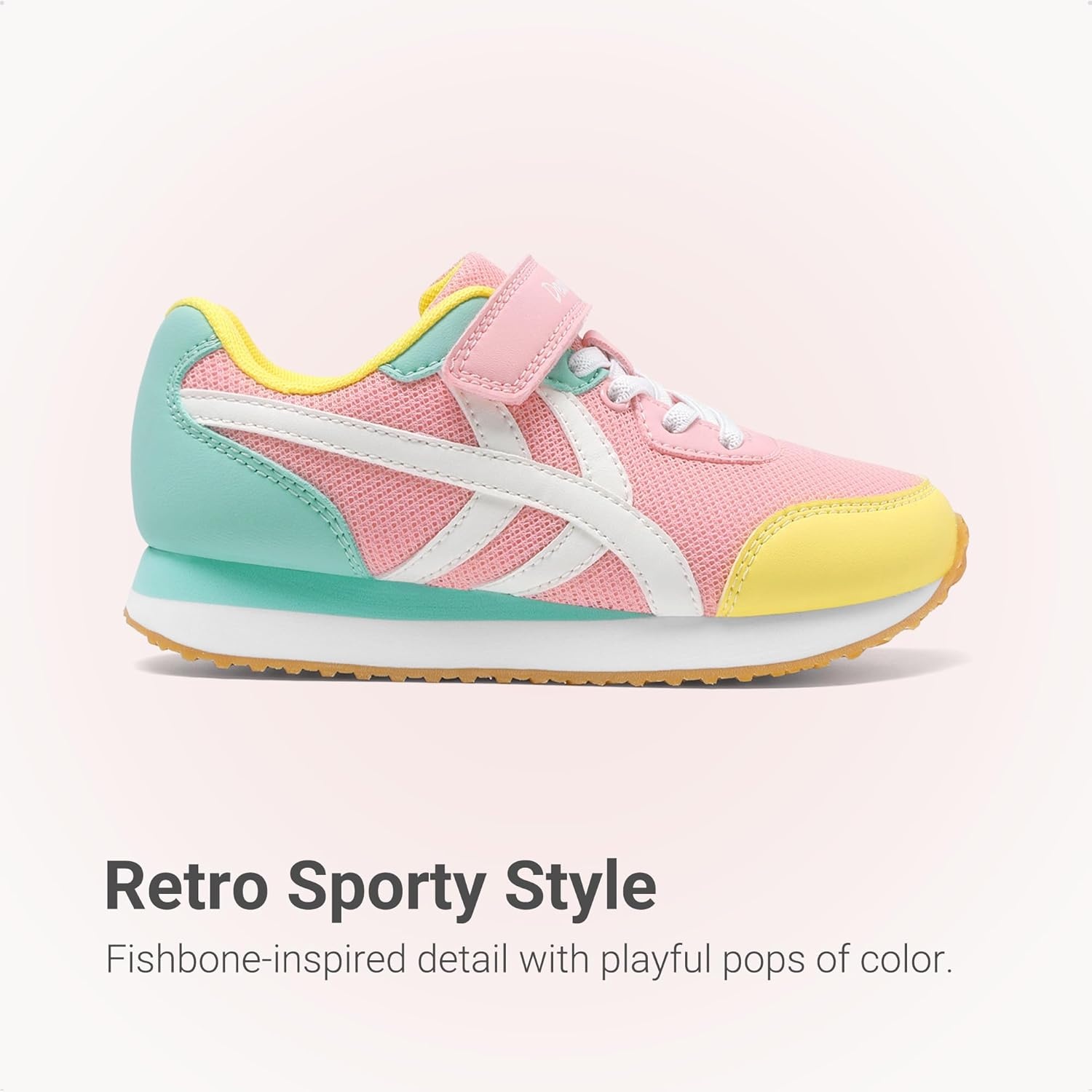 image:imageDREAM PAIRS Girls Sneakers Tennis Running Casual Footwear Breathable Lightweight Colorful Classic Walking Shoes for LittleBig KidPink