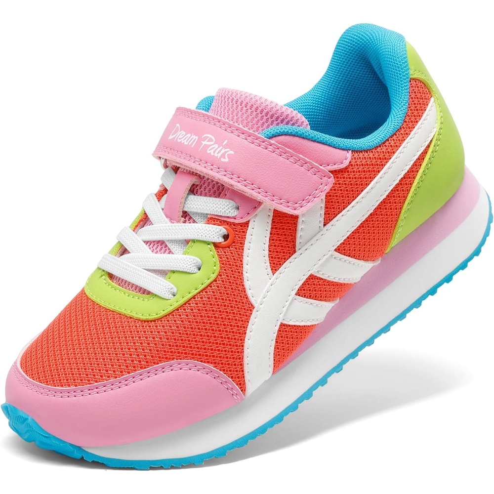 image:imageDREAM PAIRS Girls Sneakers Tennis Running Casual Footwear Breathable Lightweight Colorful Classic Walking Shoes for LittleBig KidOrange