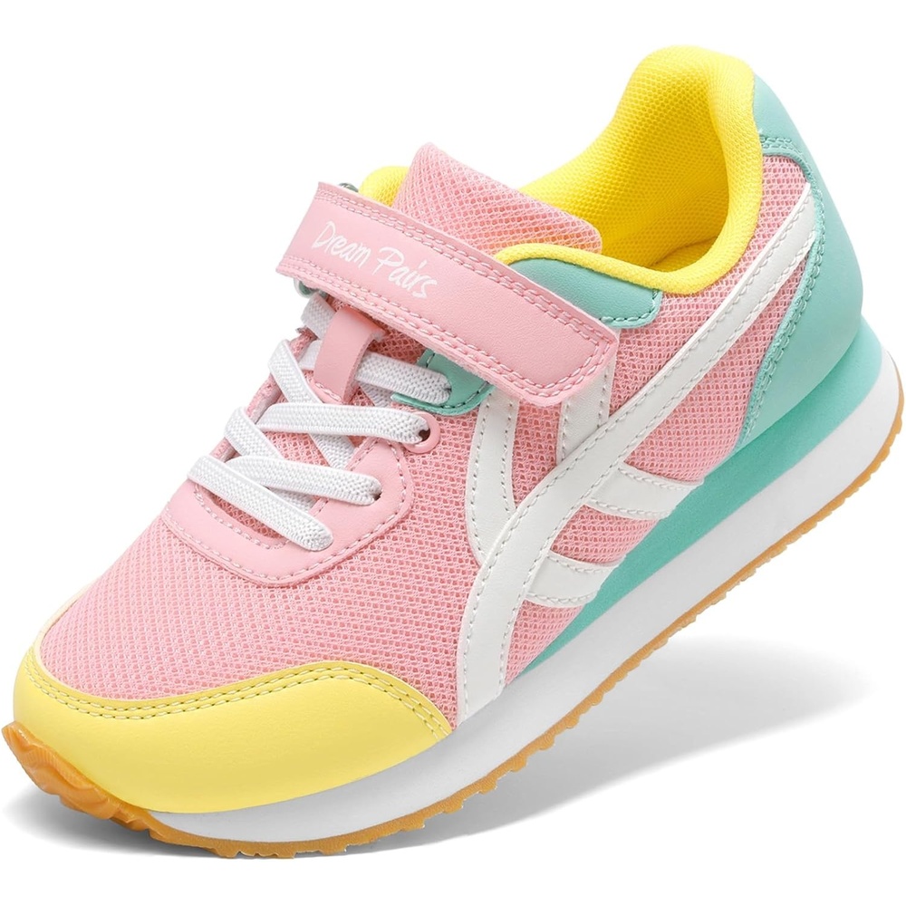 image:imageDREAM PAIRS Girls Sneakers Tennis Running Casual Footwear Breathable Lightweight Colorful Classic Walking Shoes for LittleBig KidPink