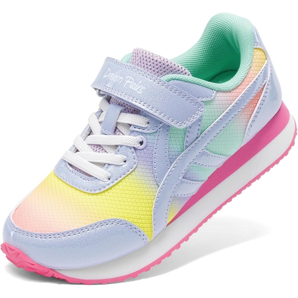 image:imageDREAM PAIRS Girls Sneakers Tennis Running Casual Footwear Breathable Lightweight Colorful Classic Walking Shoes for LittleBig KidPurple