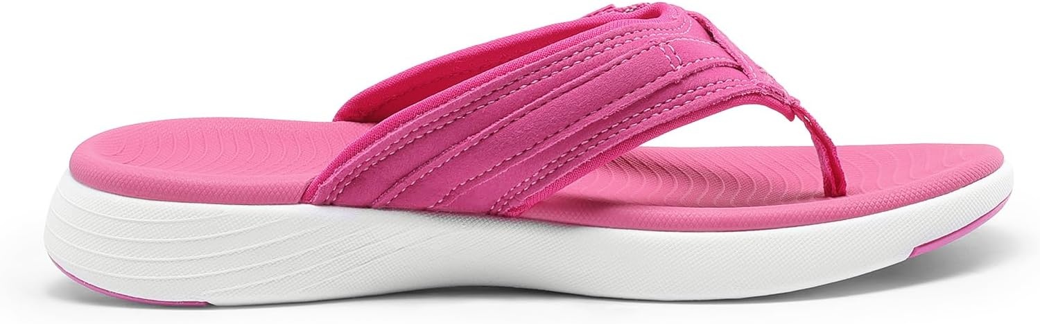 image:imageDREAM PAIRS Womens Arch Support Flip Flops Comfortable Thong SandalsHot Pink