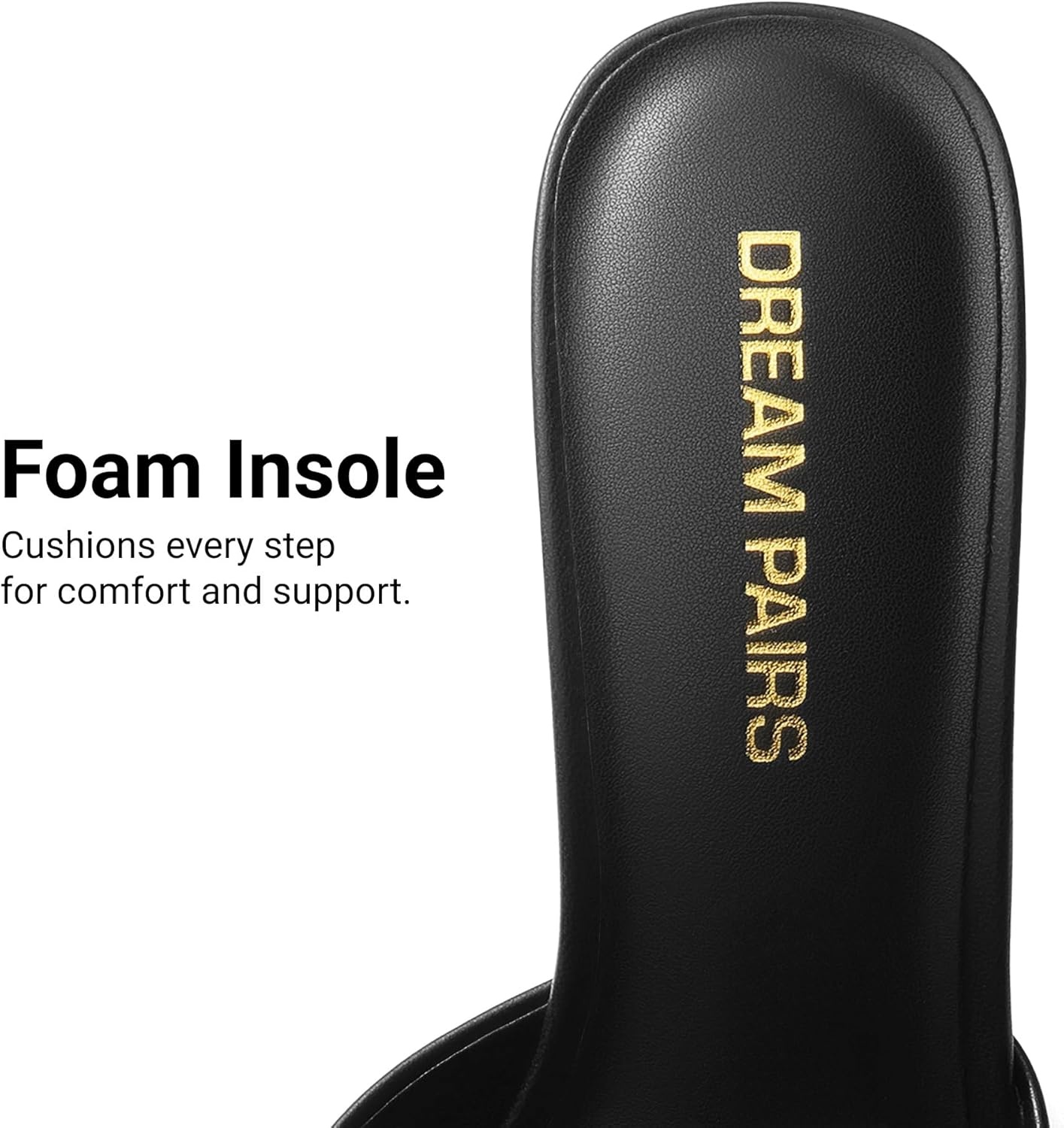 image:imageDREAM PAIRS Womens High Heels Mules Pointed Peep Toe Kitten Sandals Comfortable Slip On Dressy Shoes for Wedding Daily Work Travel SummerBlackpu