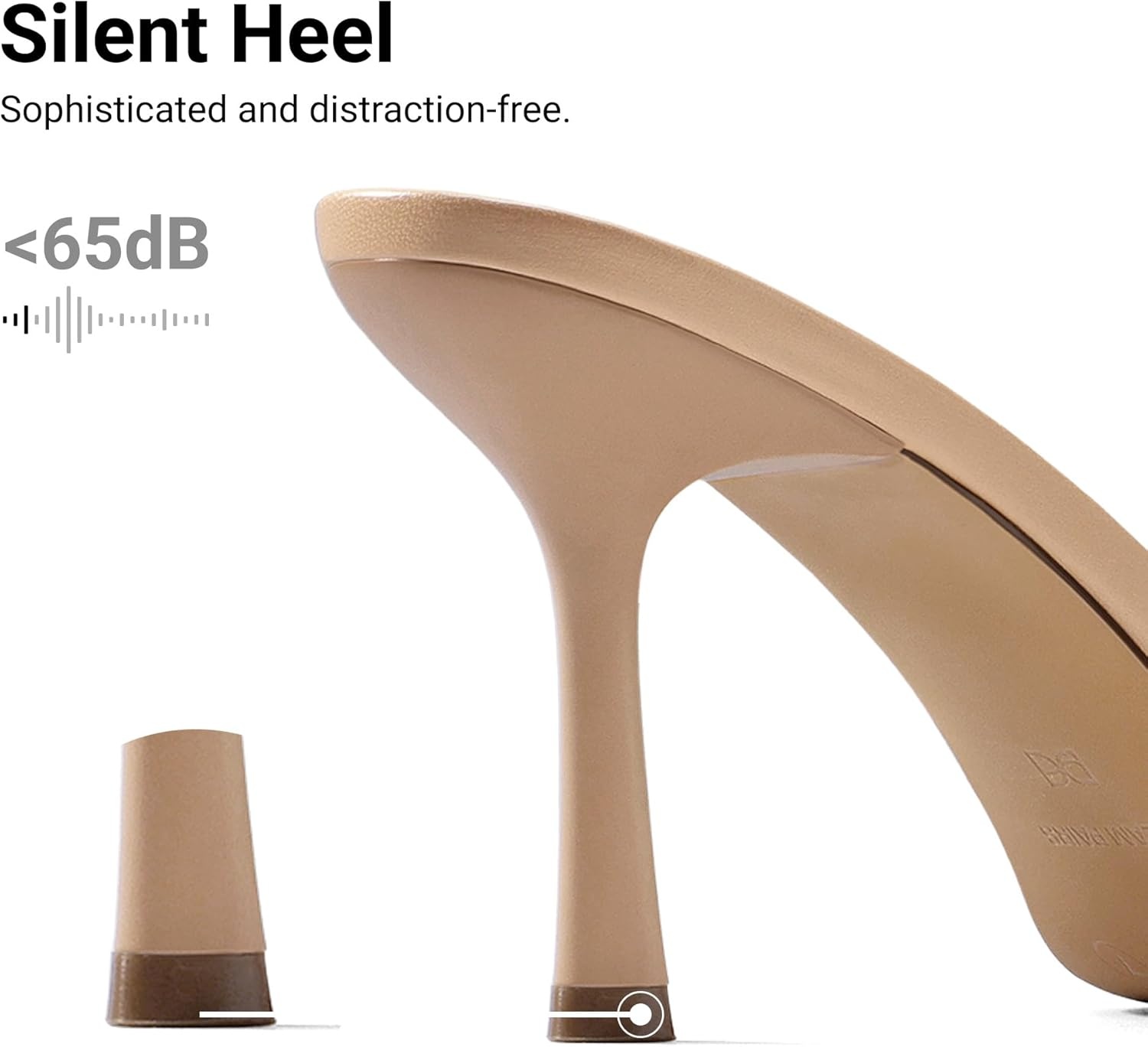 image:imageDREAM PAIRS Womens High Heels Mules Pointed Peep Toe Kitten Sandals Comfortable Slip On Dressy Shoes for Wedding Daily Work Travel SummerNude