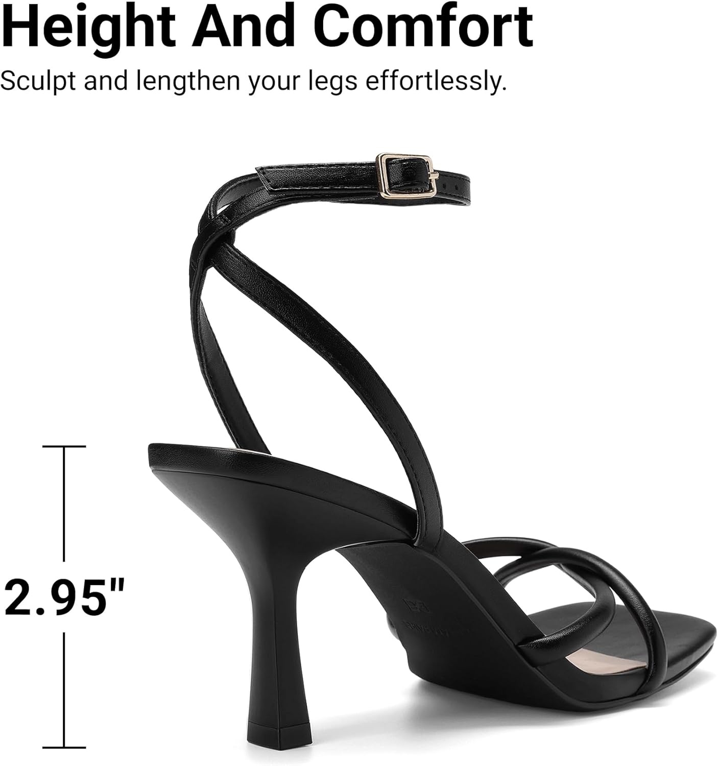 image:imageDREAM PAIRS Womens Kitten Low Heels with Square Open Toe Heeled Sandals Comfortable Strappy Ankle Shoes for Women 2026 Fashion Dress Party SheosBlack
