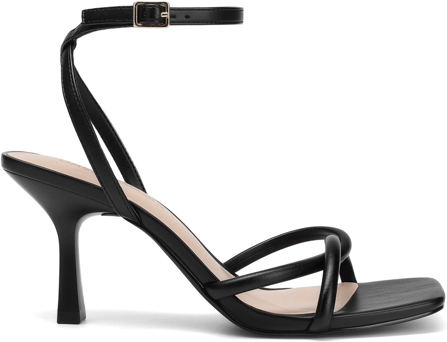 image:imageDREAM PAIRS Womens Kitten Low Heels with Square Open Toe Heeled Sandals Comfortable Strappy Ankle Shoes for Women 2026 Fashion Dress Party SheosBlack