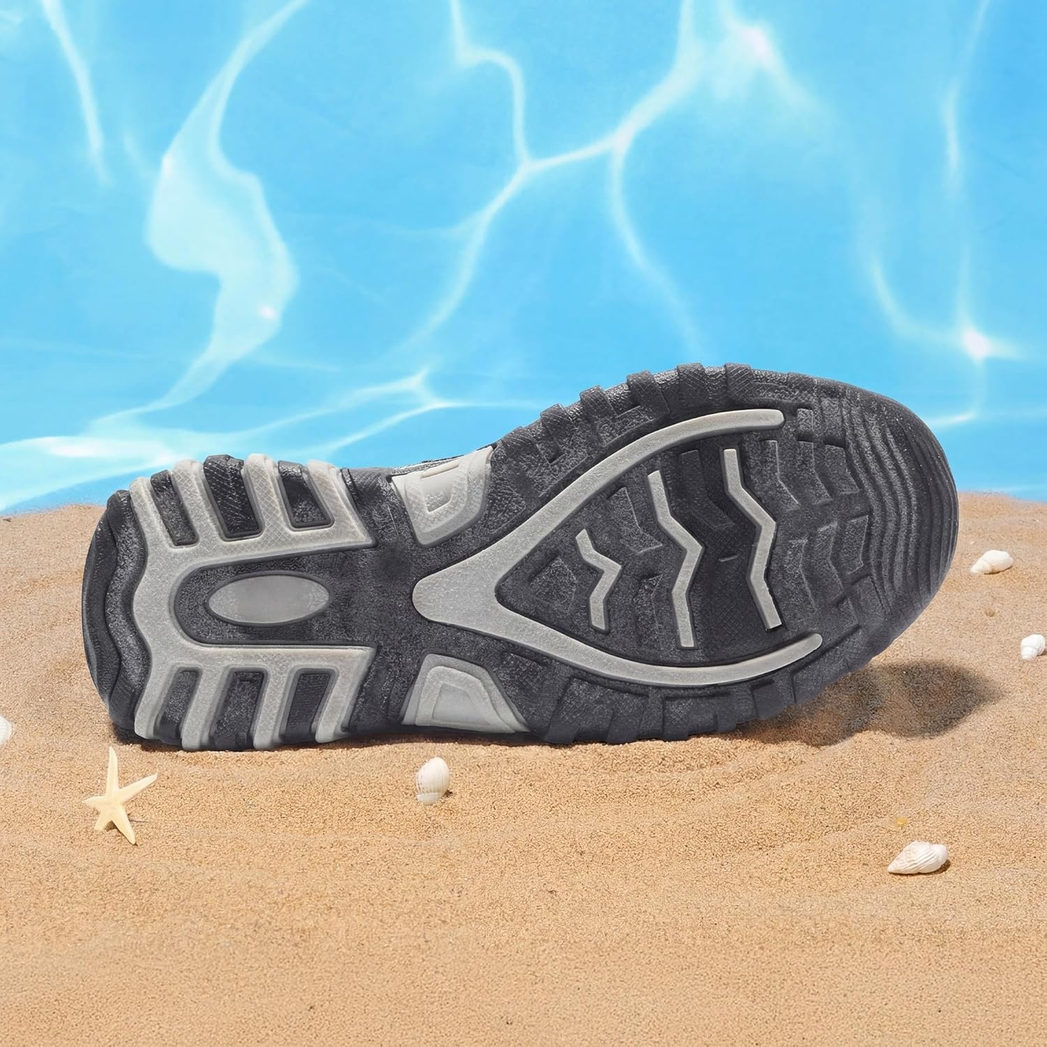 image:imageDREAM PAIRS Boys Girls ClosedToe Outdoor Summer Water Sport Sandals for ToddlerLittleBig KidBlackGreyBlue