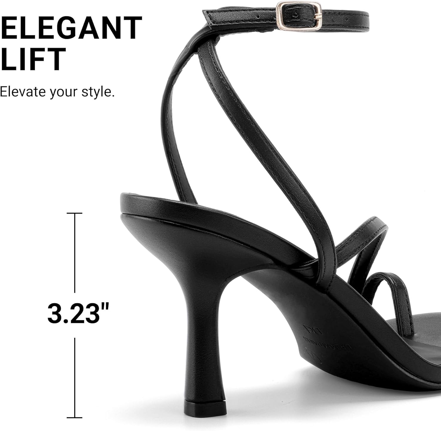 image:imageDREAM PAIRS Womens Kitten Low Heels with Square Toe Adjustable Ankle Strappy Fashion Sandals Comfortable Dressy Summer Shoes 2026 for Daily PartyBlack