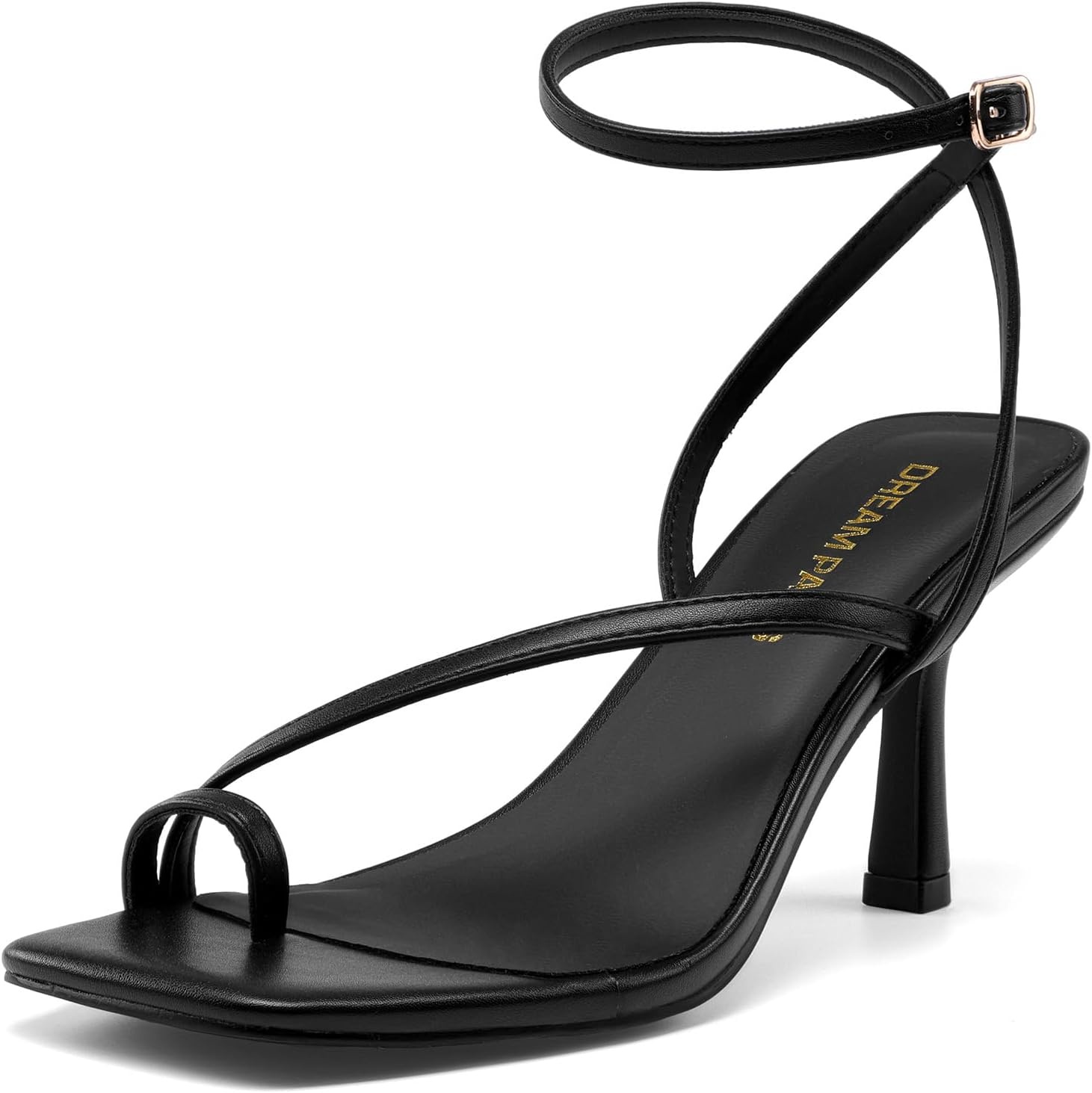 image:imageDREAM PAIRS Womens Kitten Low Heels with Square Toe Adjustable Ankle Strappy Fashion Sandals Comfortable Dressy Summer Shoes 2026 for Daily PartyBlack