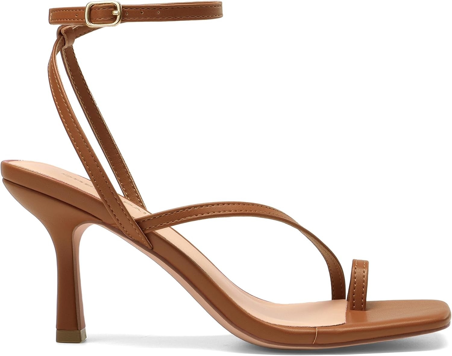 image:imageDREAM PAIRS Womens Kitten Low Heels with Square Toe Adjustable Ankle Strappy Fashion Sandals Comfortable Dressy Summer Shoes 2026 for Daily PartyBrown