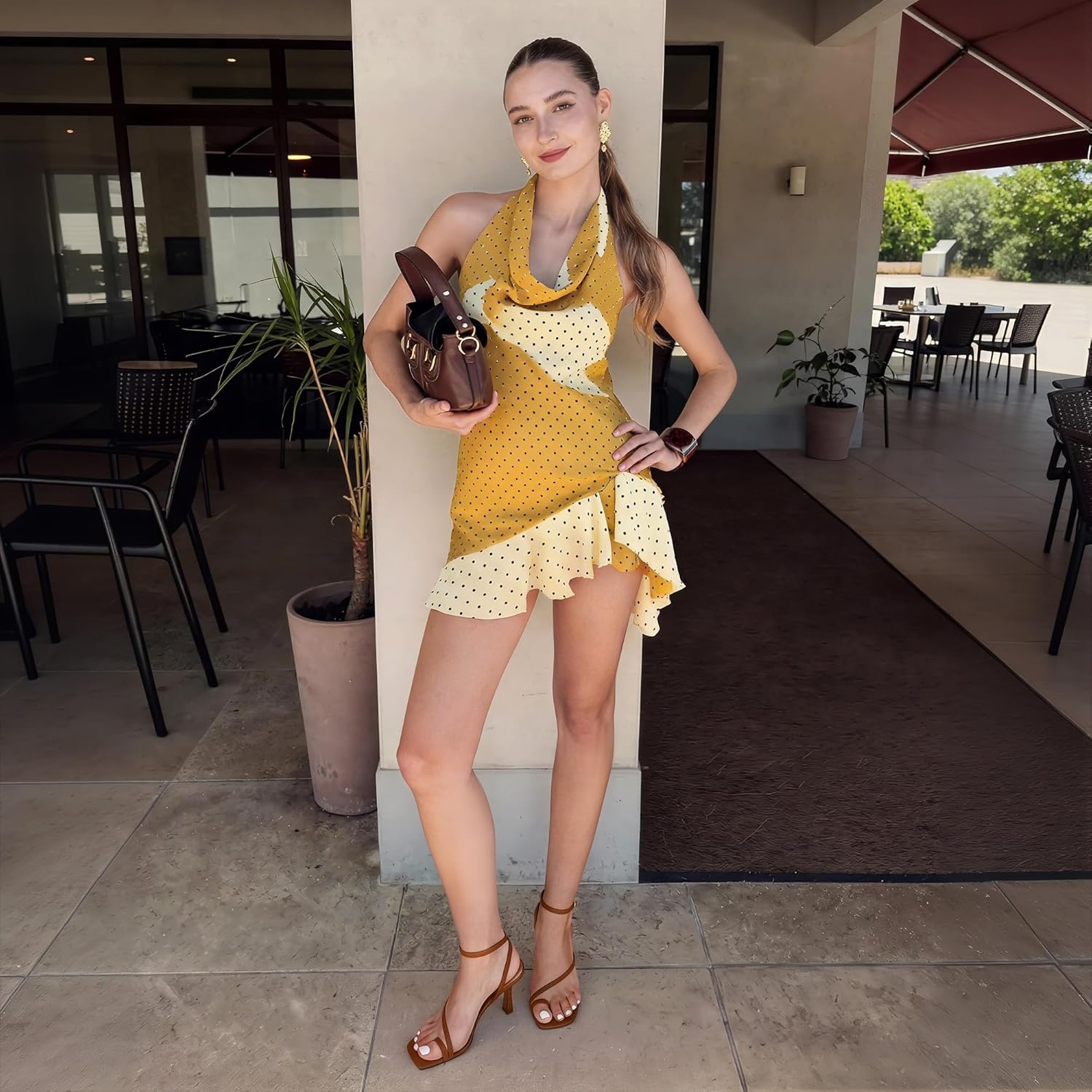 image:imageDREAM PAIRS Womens Kitten Low Heels with Square Toe Adjustable Ankle Strappy Fashion Sandals Comfortable Dressy Summer Shoes 2026 for Daily PartyBrown